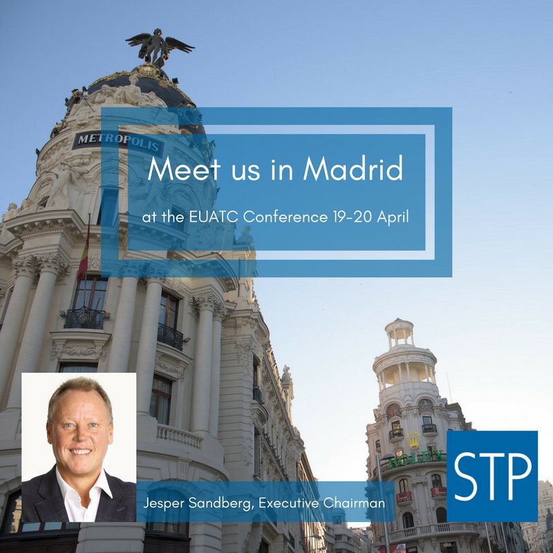 STPConnect's tweet photo. Meet STP's Jesper Sandberg in Madrid at the 13th International EUATC Conference #TUPDATE2018 on 19-20 April. https://t.co/OxUdfyuVKG