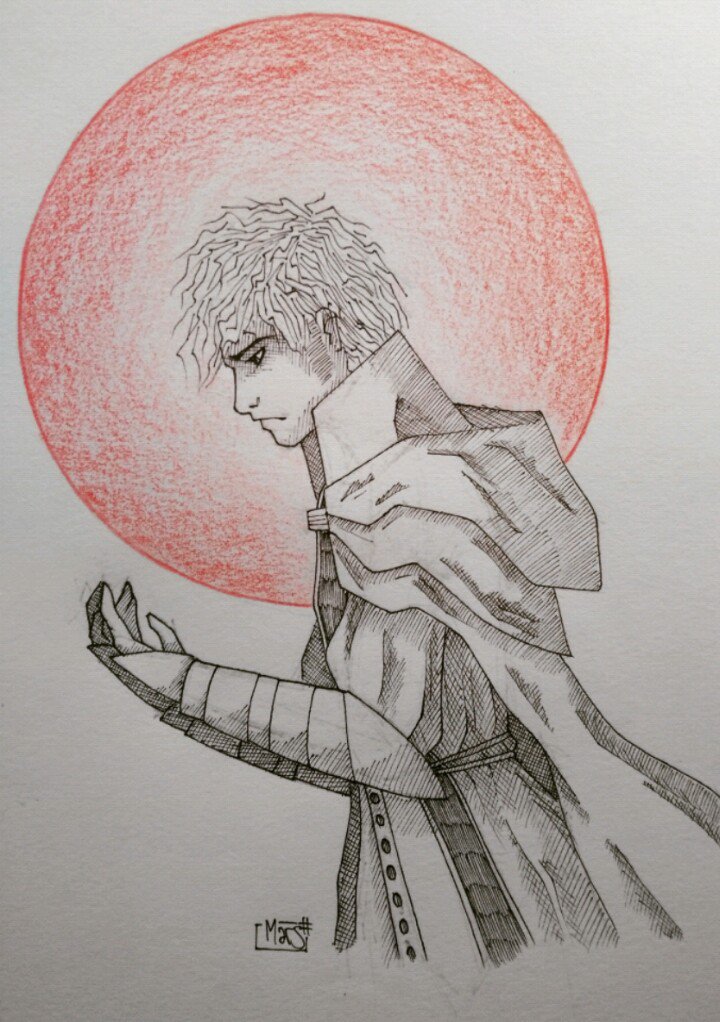 marceline_draws's tweet photo. Alfred, the Executioner 🌙 #tradidionalart #ink #red #fanart #Bloodborne #AlfredtheExecutioner https://t.co/QvL62cbS8F