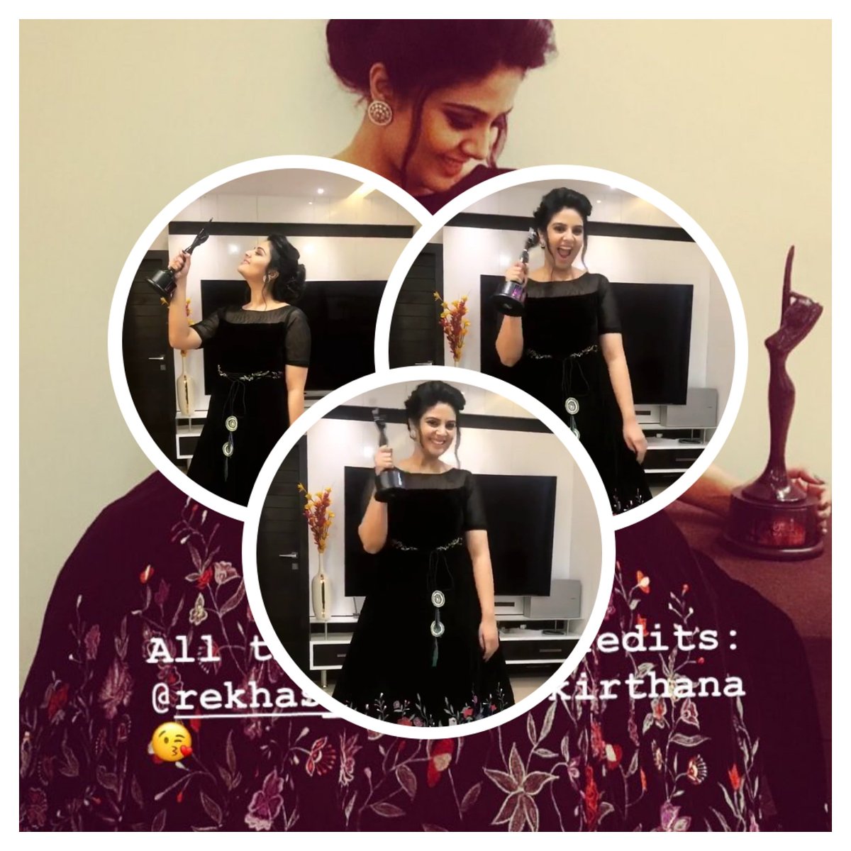anids21's tweet photo. @MukhiSree Rammulama 😍 Congratulations for Zee Apsara "ENTERTAINER OF TV" So Proud of You 😘 Keep Rocking &amp; Entertaining Us 😃😊 Our Love &amp; Support to you 😁 Lot's more awards to Bag 😘❤️ Love You Rammulama ❤️❤️❤️😘😘 #sreemukhi #zeeteluguapsaraawards2018 https://t.co/u0xAS4aZur