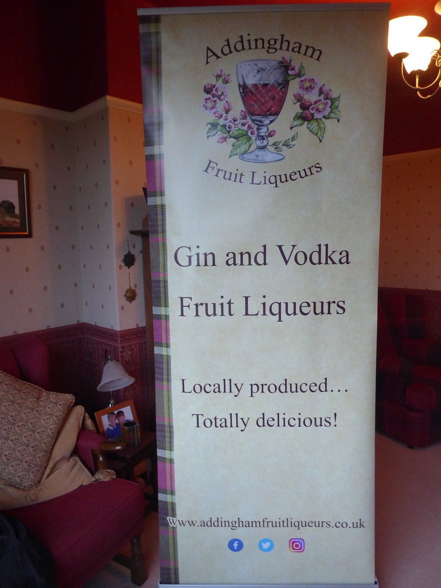 Fruit_Liqueurs's tweet photo. So chuffed with our new banner. First outing was at the weekend for the #ginexpress at #Oxenhope #brontecountry #gin Huge thanks to @PennineSigns https://t.co/8idQziQSnS