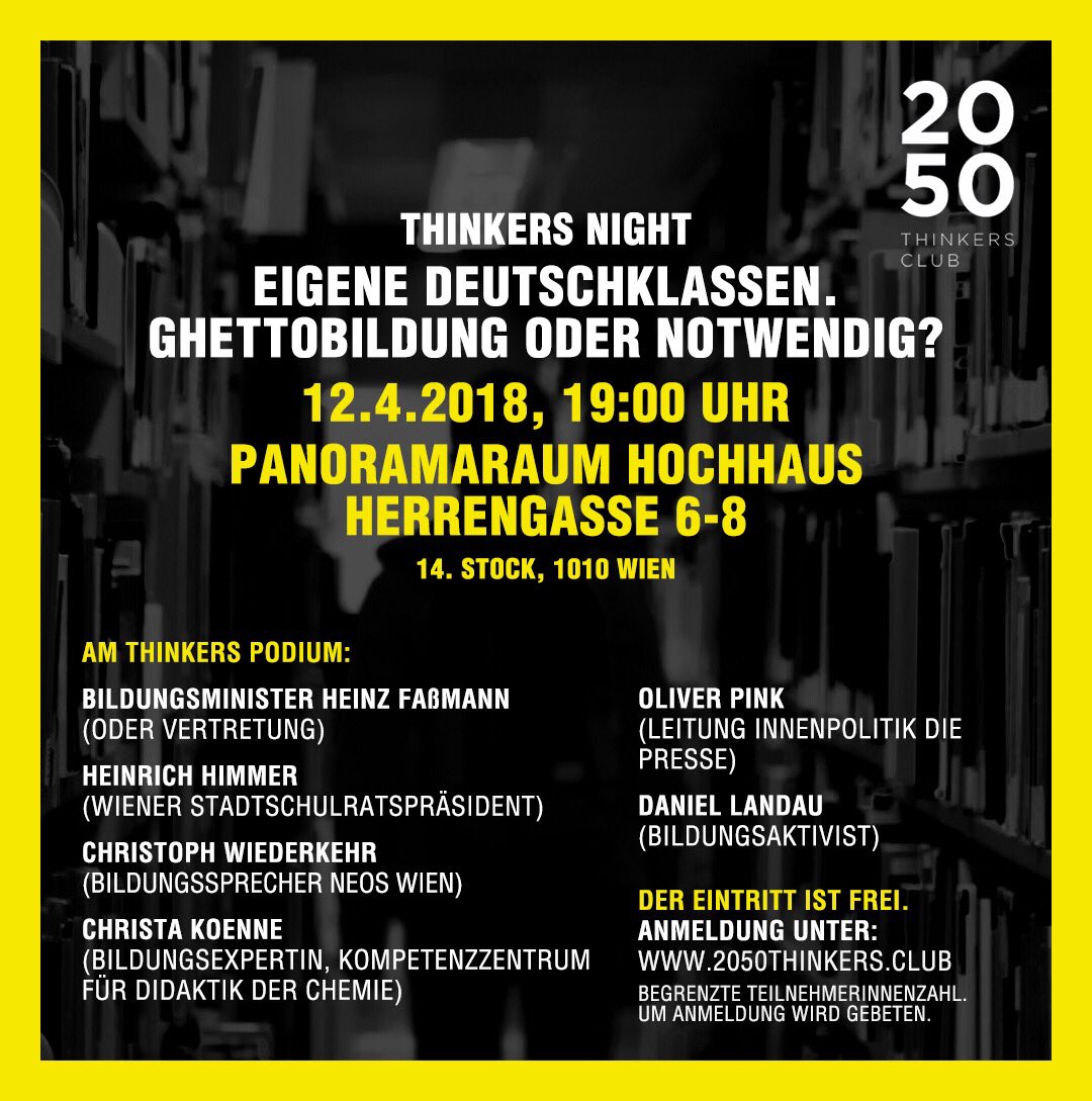 LandauDaniel's tweet photo. Fühle mich geehrt, in dieser Runde mitdiskutieren zu dürfen - freue mich zugleich auch schon sehr darauf! 
Diesen Donnerstag, Herrengasse 6-8, hinkommen, mitsprechen - #Bildung geht uns schließlich alle an!
Mit ua BMB Faßmann, Christa Koenne, @heinrich1110 und @OliverPink1 😊 https://t.co/zyJLvaBlfM