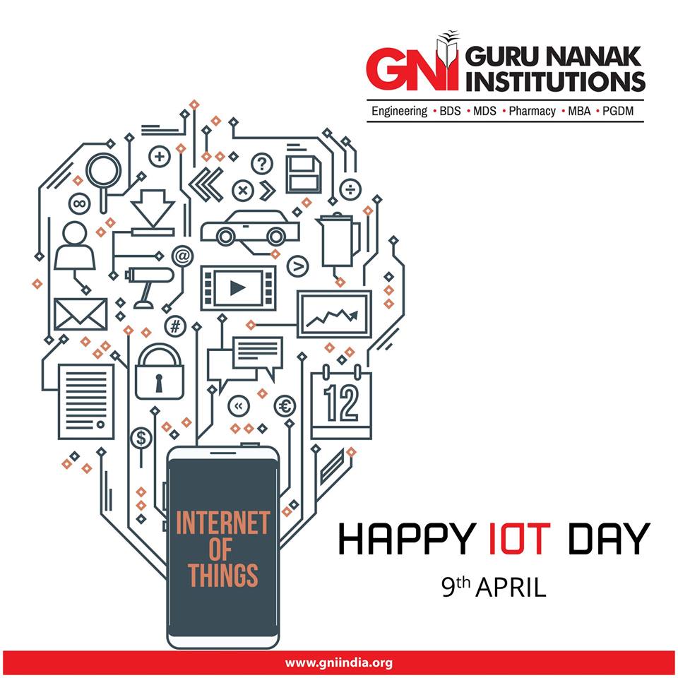 GNInstitutions's tweet photo. IOT(Internet of Things) Day - 9th April.
#Internet #IOT #IOTday #IOTDay2018 #InternetOfThing #InternetOfThingsDay https://t.co/uPs2oHJxBh