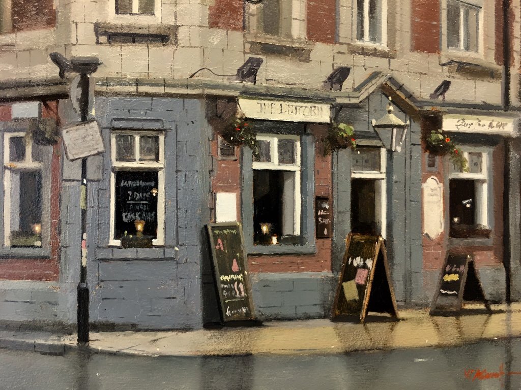 MJAshcroft's tweet photo. Latest pub in the painting series The Unicorn, Manchester. Oil on board @ILoveMCR @JacksonsArtTalk @manchesterpubs @oldmudgie @MadAboutMCR @ContemporarySix @Manchester_Arts #manchester #pubs #Painting #art #paintingmyfavpubs https://t.co/N4QT0s4rtv