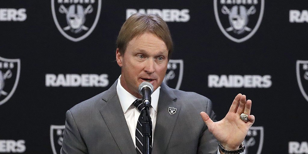 AroundTheNFL's tweet photo. Five NFL teams, including Jon Gruden's Raiders, begin offseason workouts
https://t.co/CPHbJt7WHz https://t.co/WDlcslo6U3