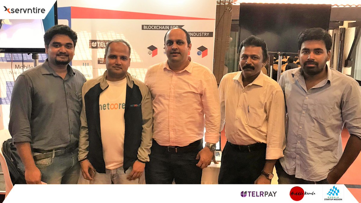 servntire's tweet photo. It was our pleasure to meet Mr. @veer , Head of Innovation Labs &amp; Chief Evangelist at @NetcoreSolution  at huddle.   #ServntireGlobal demo booth #Telrpay #HuddleKerala 2018 #TheLeelaKovalam #blockchain #technology #fintech #RTPS https://t.co/WciKsrZn5W