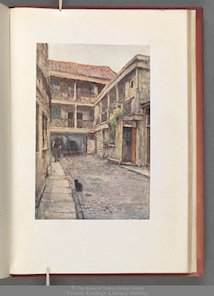 Another cat from the #DTTPcollection 🐈 A lucky black cat in front of Rose Barton's 'Bell Inn, Holburn' which was demolished in 1898. From Familiar London (1904) #Archive30 dttp.tcd.ie/catalog/Illust…
