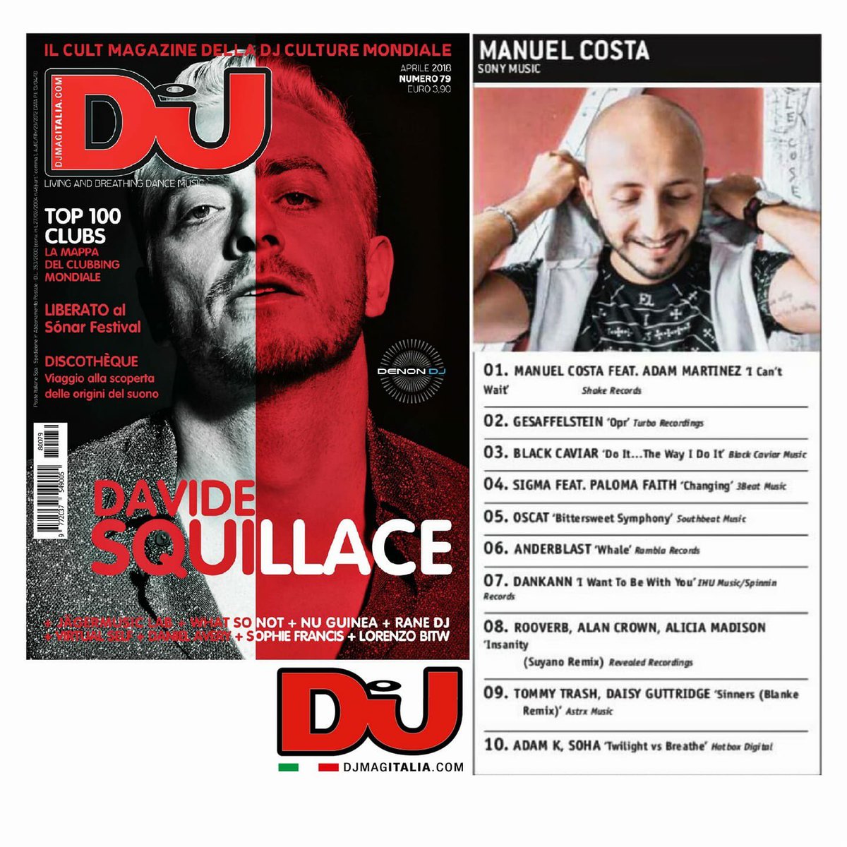 ramblarecords's tweet photo. Big THANK YOU 🙏🏻 to our friend @manuelcostadj for included @ANDERBLASTdjs “Whale” 🎶 in his chart for @djmagitalia 🇮🇹
•
#ManuelCosta X #DjMag #DjMagItalia #Anderblast #RamblaRecords https://t.co/XR4WsB129U