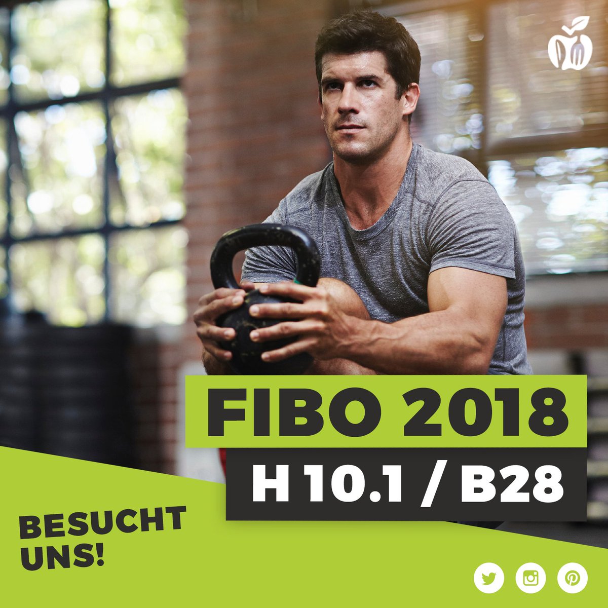 PrimeMealsDe's tweet photo. Der Countdown zur FIBO läuft! Wer hat eine genau so große Vorfreude auf die Messe wie wir und wer von euch kommt uns auf ein Primemeal besuchen?! 💪 #fibo #fibo2018 #primemeals #mealprep #eatclean https://t.co/MeOYzrLsHd
