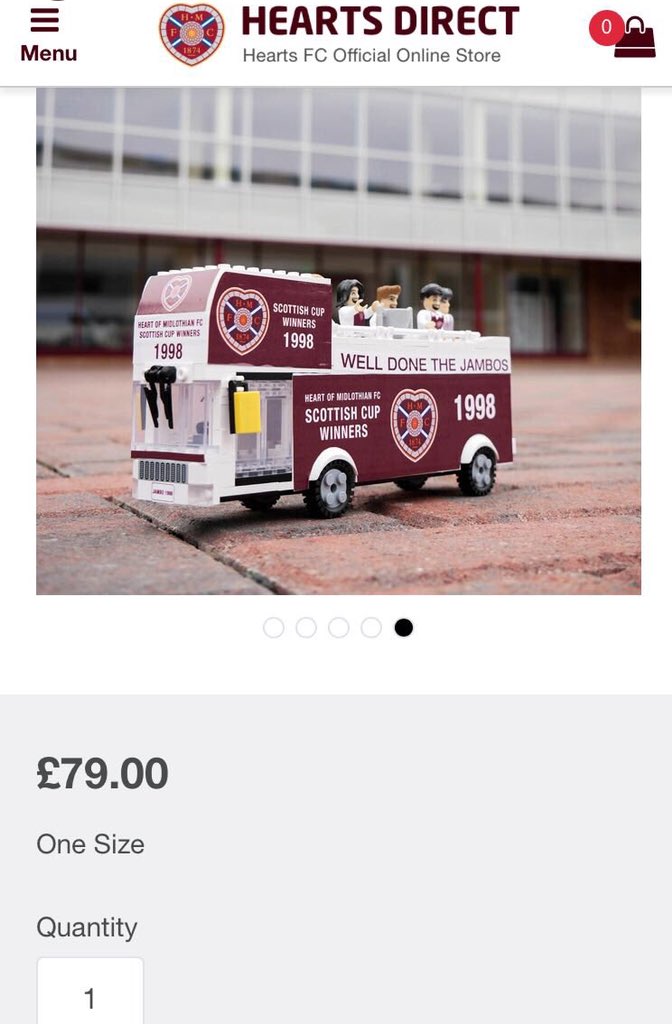 Lmc2105's tweet photo. Wait what?! HUD oan what the fuck is this?!  Hearts limited edition 1998 cup parade bus 😳🤣🤣🤣🤣🤣🤣🤣 79 Quid!!!!! https://t.co/iPLaCuL7Cx