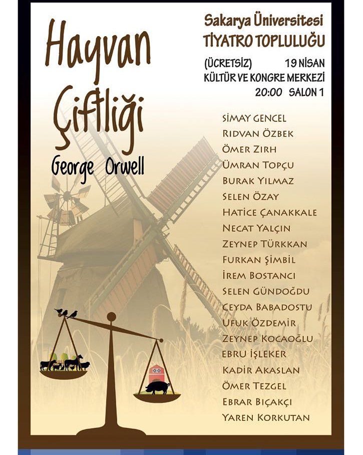 hayvan çiftliği 19 nisanda salon 1'de