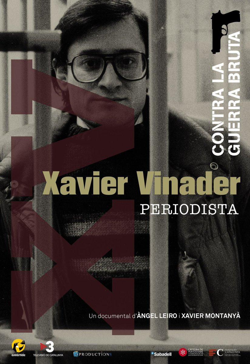 🎬 Dijous 12 d'abril a les 19h, projectem 'Xavier Vinader, periodista. Contra la guerra bruta’, un #documental sobre el #terrorisme d‘#estat durant la #transició i primer #periodista #exiliat de la #democràcia. Vine! #NoCallarem #DemàPotsSerTu ✊🏼#SetmanaPerLaLlibertatdExpressió