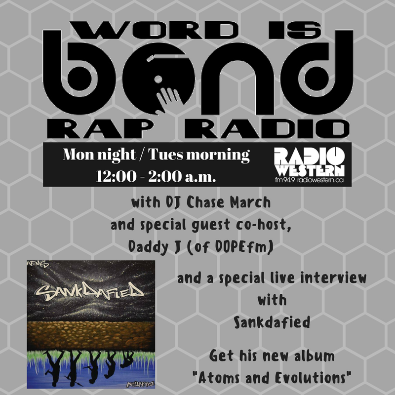 #WIBRapRadio tonight will have Daddy J of <a href="/DOPEfm/">DOPEfm Radio</a> in the house and will feature a live interview with <a href="/Sankdafied/">Sankdafied</a> Midnight EST on <a href="/chrwradio/">Follow us @radiowestern</a> #LdnOnt #Hammer #hiphop #campusradio
