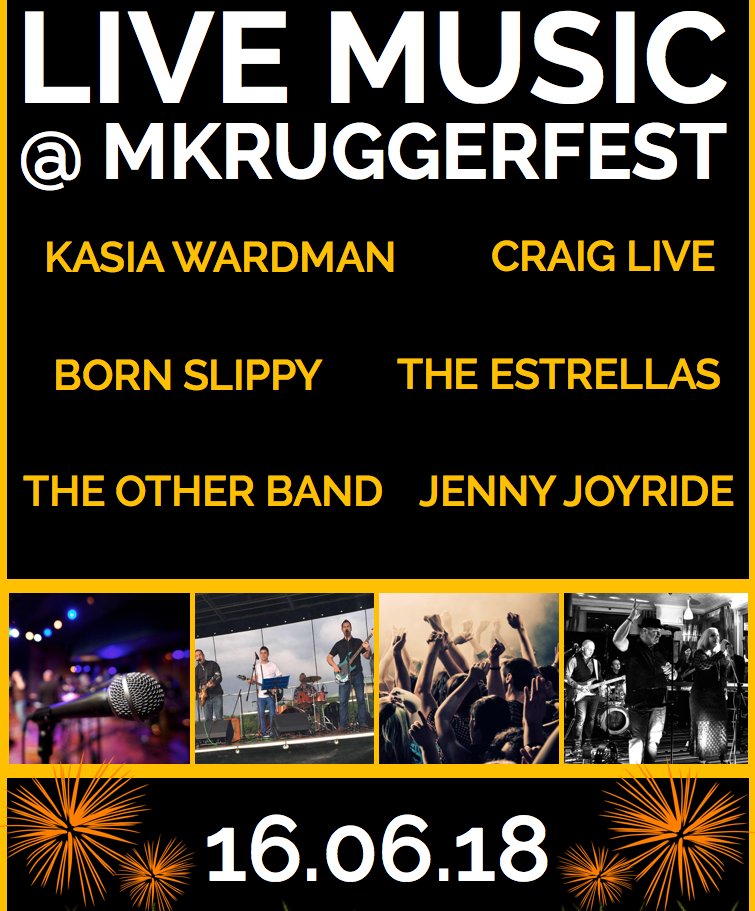 LOVE LIVE MUSIC? LOVE #MKRUGGERFEST

Don't miss out our great line up, including: The Estrellas, Born Slippy, Jenny Joyride &amp; The Other Band! 16th June 2018 at Emerson Valley Sports Pavilion. 

buff.ly/2Ehug1r #livemusic #MiltonKeynes