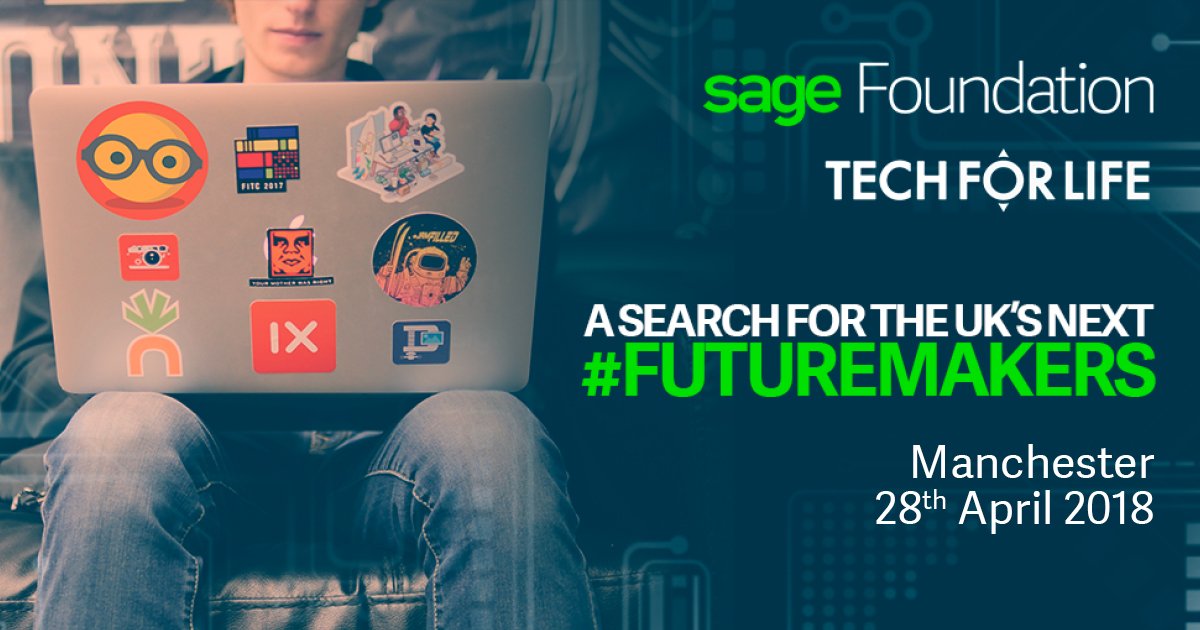 After a pilot in #newcastle - @sagefounation is heading to #Manchester.  
We want to find budding #designers &amp; #developers!
Aged 18 or under?
Interested in #Coding #ChatBots #AI #workexperience 
Then register your interest here: 1sa.ge/tq4Y30jofii 
Apply by: 13 April