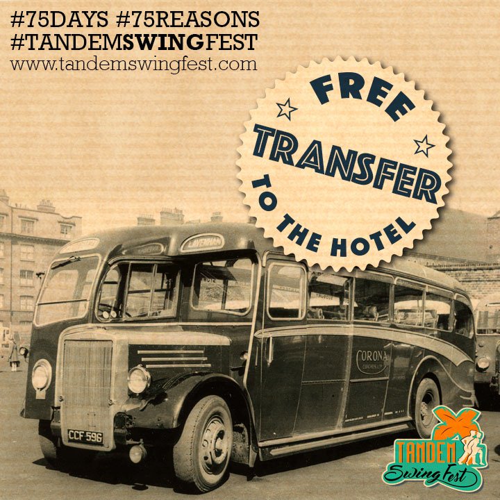 TandemSwingFest's tweet photo. Transfer for free from Airport to the Hotel (We will pick you at the airport for you to arrive safe to the hotel), that is one hour from the Airport!
#75days #75reasons #tandemswingfest #mallorca #swing #festival #transfer #forfree @TandemSwingFest 
https://t.co/cGrlwtZ1Cx https://t.co/dUEWHJ1fwI