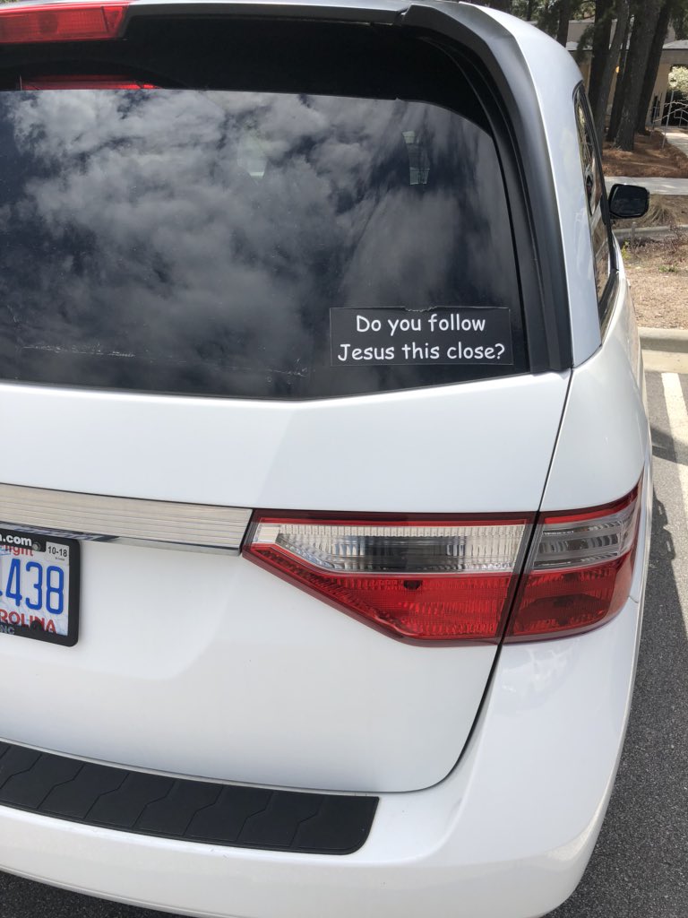 BrockSawyer's tweet image. Did I just get a #jesusjuke from a car? @JonAcuff