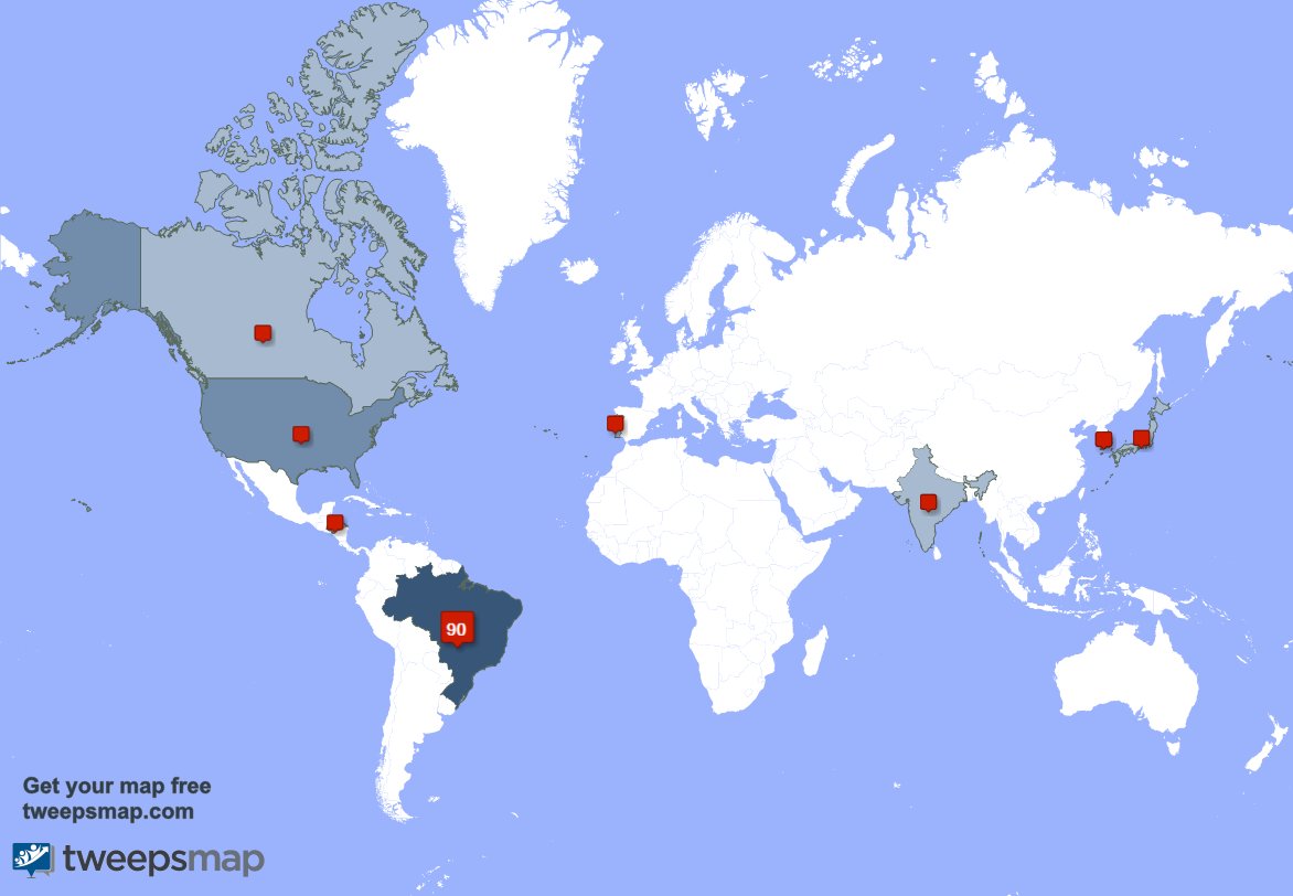 Tenho 3 novos seguidores, a partir de Brasil na semana passada tweepsmap.com/!GatinhaMCPE