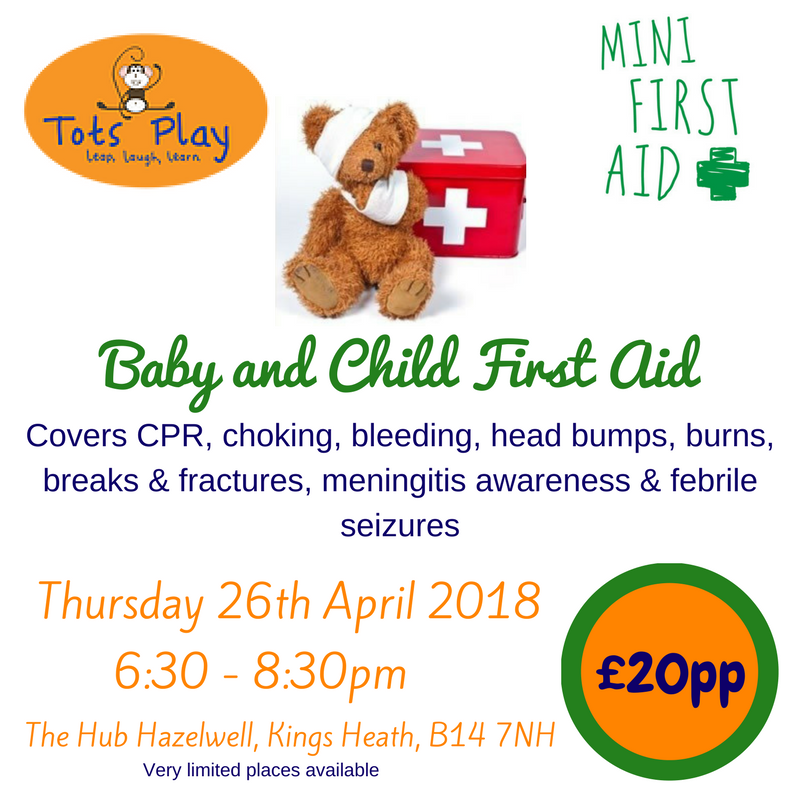 TotsPlayBham's tweet photo. Once again we have teamed up with the lovely ladies at @minifirstaiduk Birmingham to offer you this baby and child first aid session on 26th April, 6:30-8:30pm. Places are booking fast, secure yours today..!
Message or email to book fatema@totsplay.co.uk
#BabyWeaning #SafetyFirst https://t.co/bUEHrJNrNG