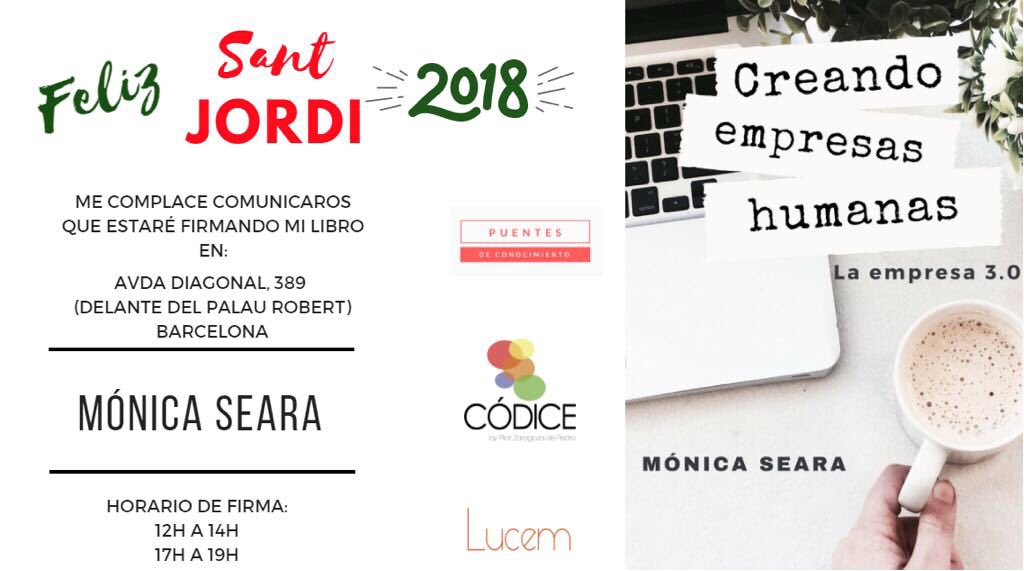 CreandoEHumanas's tweet photo. Os espero en Sant Jordi, frente Palau Robert @CodiceEdiciones ✍🏻✍🏻 #santjordi2018 https://t.co/sADo5rU8FR https://t.co/oA6HlWYGjQ