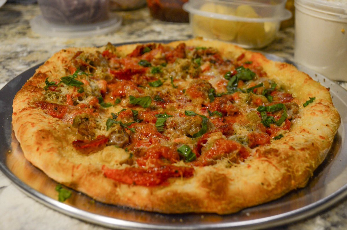 _GeorgePira's tweet photo. @ActionBronson are there three random words you might use to describe these homemade pizzas my sister (@312LaraPira) made? #PizzaDoughJo https://t.co/KL9zypXZyc