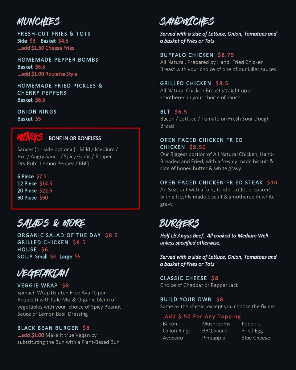 theroostva's tweet photo. The menu has been released!! This is an exciting time - - make sure to come visit us opening night! https://t.co/4YdpfSgvdX
