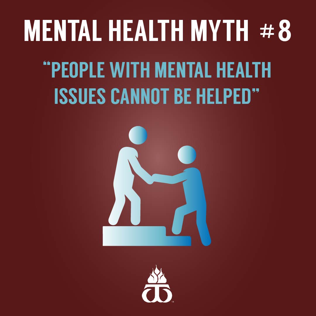 WTStudentHealth's tweet image. Fact: Therapy is proven to work in improving mental health. You can help someone you think may be struggling by referring them to a trusted professor, RA or counselor.