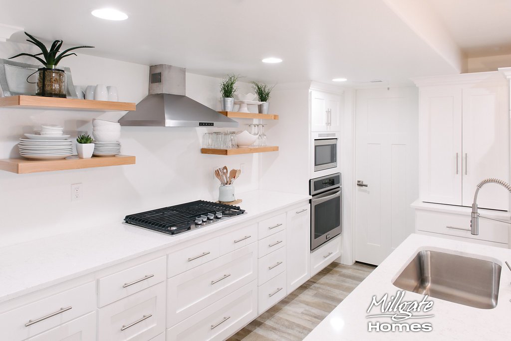 MillgateHomes's tweet photo. Who else loves this trend of open shelving in the kitchen?! Absolutely stunning! Call us today for an estimate on your kitchen remodel or basement finish project! #utahhomes #utahcontractor #utahbasementfinishing #utahbuilder #utahhomebuilder #utah #homebuilderutah #utahkitchen https://t.co/tSAO087WxU