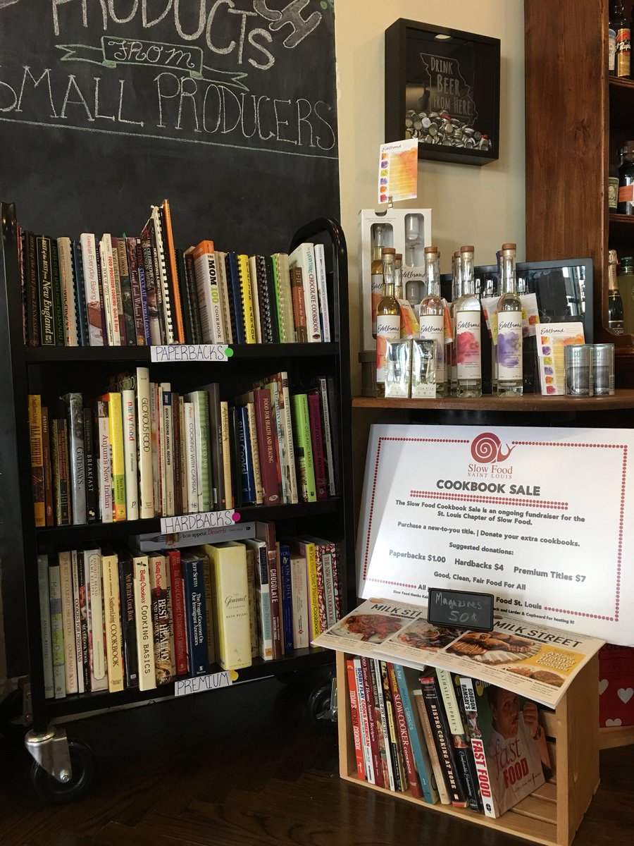 Larder_Cupboard's tweet photo. More than 300 #cookbooks, some of them autographed, were donated this week! A huge thank you to our generous donors. 100% of all proceeds go to @slowfoodstl π.
Stop in and find the perfect #cookbook... and do good! πππ
#Fundraiser #SlowFoodSTL #CookbookSale https://t.co/TJvUN5PfLF