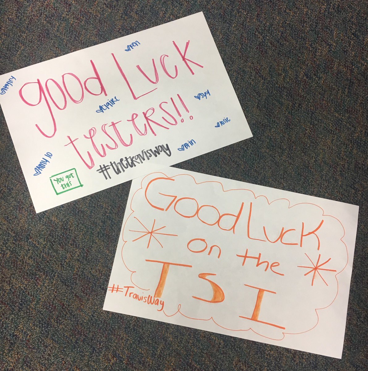 JDbekind247's tweet photo. HEY Seniors!! GOOD LUCK on your TSI tomorrow! #preparingforyourfuture https://t.co/l3wLMPDwBW