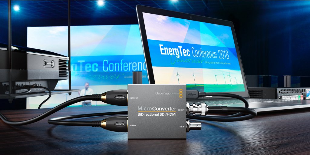 Blackmagic_News's tweet image. New Blackmagic Micro Converter BiDirectional SDI/HDMI! Miniature broadcast converter for simultaneously converting SDI to HDMI and HDMI to SDI in both directions and in all SD and HD formats up to 1080p60. Available now from only US$65!