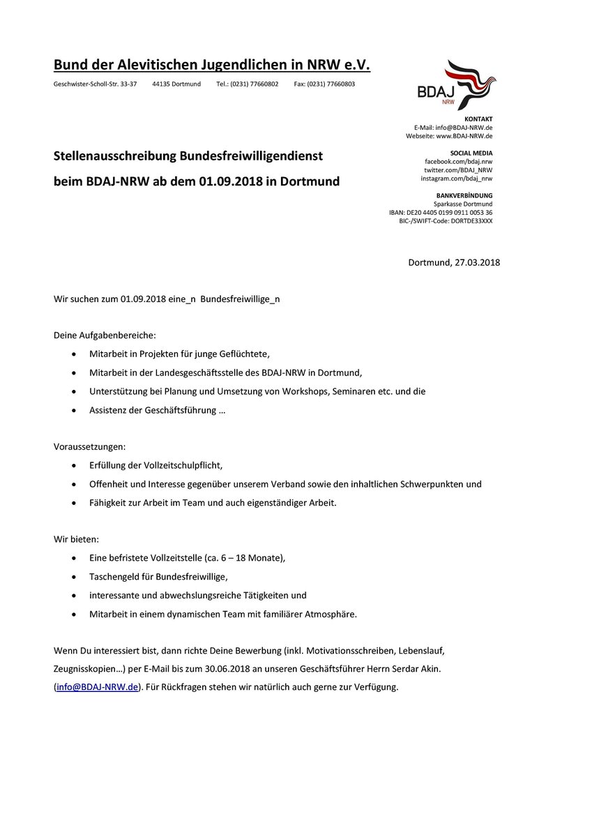september 2018 eine_n bundesfreiwillige_n bufdi bewerbungen und rckfragen bitte per mail an infobdaj nrwde als pdf - Bufdi Bewerbung september 2018 eine_n bundesfreiwillige_n bufdi bewerbungen und rckfragen bitte per mail an infobdaj nrwde als pdf - Bufdi Bewerbung