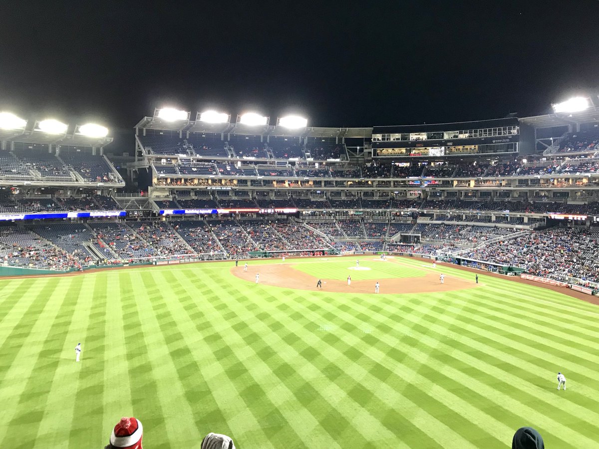 GaryGrumbach's tweet photo. Great time at @Nationals game last night- but I didn’t realize they played Winter League! #BaseballInApril https://t.co/6U6J5hXHFp