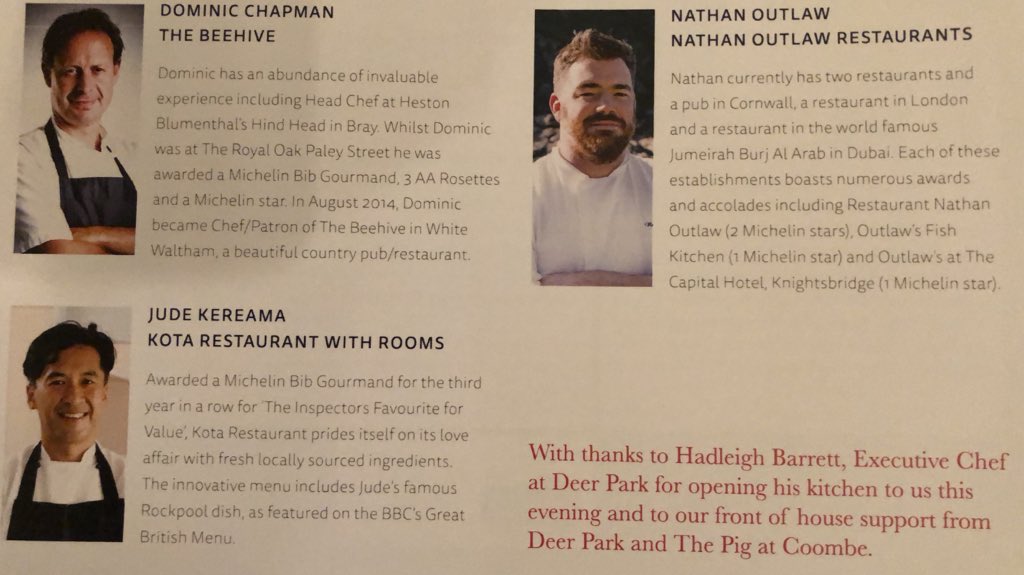 hmurray9's tweet photo. Thank you #ChefLegends for #RugbyLegendsDinner for @hospactionsw @HospAction @DomChapman @Nathanoutlaw @JudeKereama @josh_eggleton @PaulAinsw6rth @guy_owen @MichaelWignall_  #HadleighBarrett @DeerParkHotel https://t.co/os7XbYcsvs