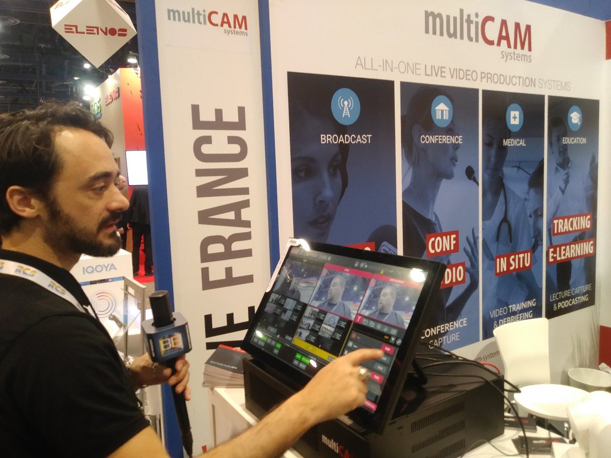 BroadcastBeat's tweet photo. Stan Walbert, CEO of MultiCAM systems (Booth N6614), simplifies video production utilizing cool features such as AutoFraming and Autopublishing, bringing video capabilities to Medical and Education industries among others.
#NABShow #multiCAMsystems #visualradio https://t.co/3v2eECHdG7