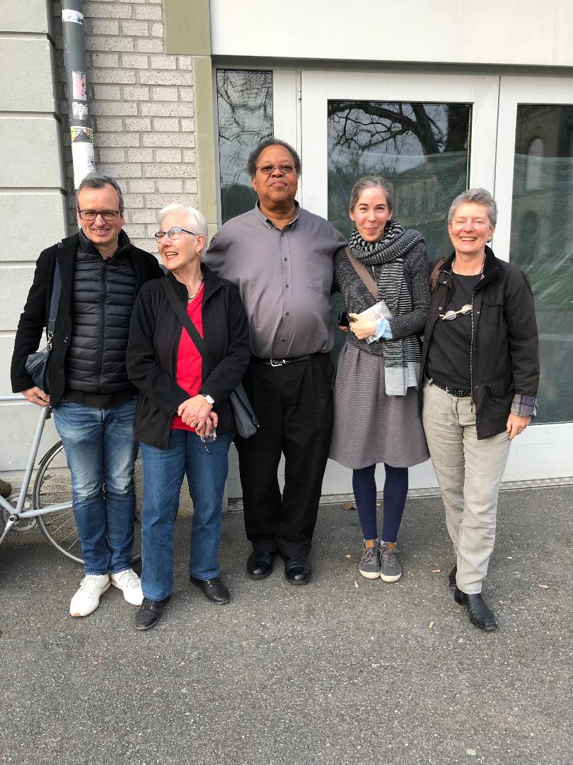 Kukuruz_Quartet's tweet photo. George Lewis is in town! And he is writing the liner notes for our CD with music by Julius Eastman.
#georgelewis
#juliuseastman
#intaktrecords https://t.co/Fg35Bdxt9L