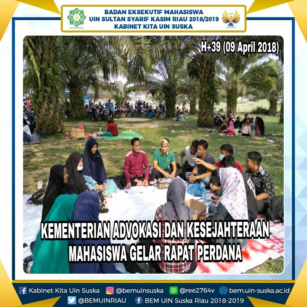 INSPIRASI GERAKAN KAMPUS MADANI

H+39
Senin, 09 April 2018

[ KEMENTERIAN ADVOKASI DAN KESEJAHTERAAN MAHASISWA GELAR RAPAT PERDANA ]

Baca selengkapnya di : instagram.com/p/BhWZWQQAQZ0/