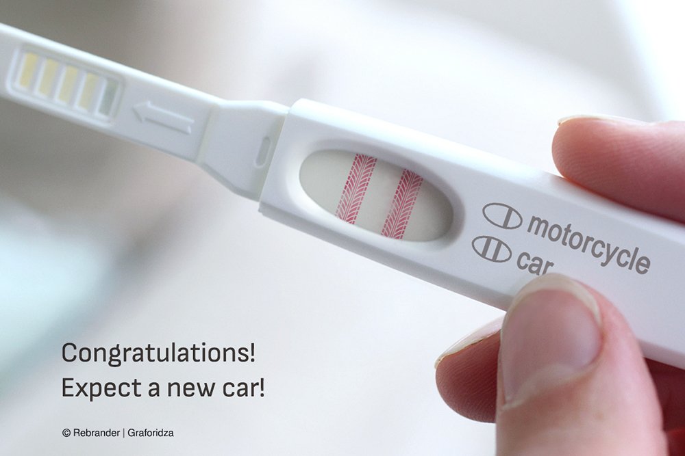 logoaday's tweet image. &quot;Expect a New Car&quot; Ad Proposal logoaday.co/expect-a-new-c… #ad #ads #advertising #design #car #pregnancy #pregnancytest #baby #rebrander