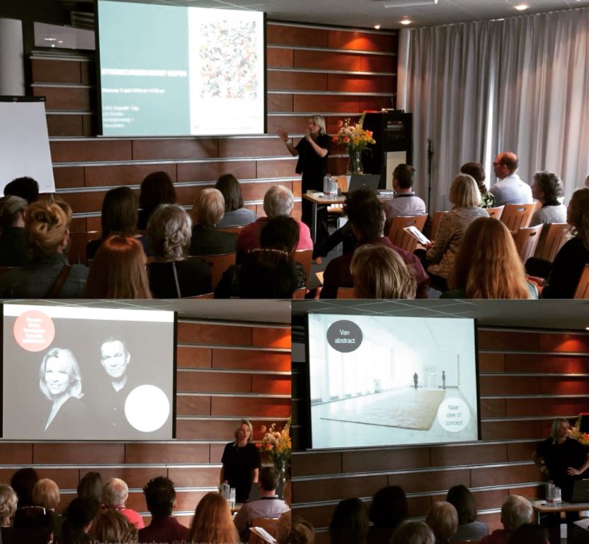 Meulenhoff's tweet photo. Manuela Klerkx schittert op de Libris Inspiratiedag! #Ontroerendgoed #Libris2018 @ManuelaKlerkx @OscarvanG https://t.co/sG118CTsFC
