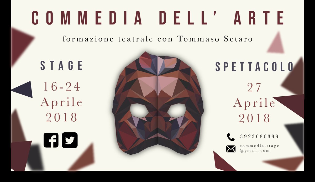 CommediaArteST's tweet photo. al teatro San Francesco a Scafati il nuovo stage di improvvisazione e commedia dell'arte diretto da @Tommaso_Setaro https://t.co/OGlVEDjq4S