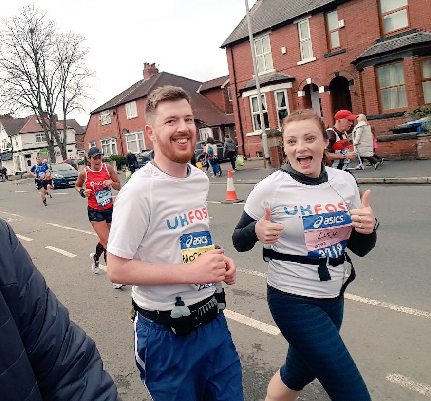 ANSGroup's tweet photo. A huge congratulations to #TeamUKFast running club members @LucyCTucker and Daryl for completing the @Marathon_Mcr yesterday. What a huge achievement, well done! 🏃🏼‍♀️🏃🏼💪🏼 #MondayMotivation https://t.co/329mxyqphV