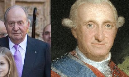 DuquedeVictoria's tweet photo. Con el revuelo de estos días en la familia real (parecía esto un "remake" de esos, de 1808 o 1832) me he fijado en lo que se parecen Juan Carlos I y Carlos IV por un lado, y Froilán con Fernando VII por otro ¿no? https://t.co/nyDwP4ZaJM