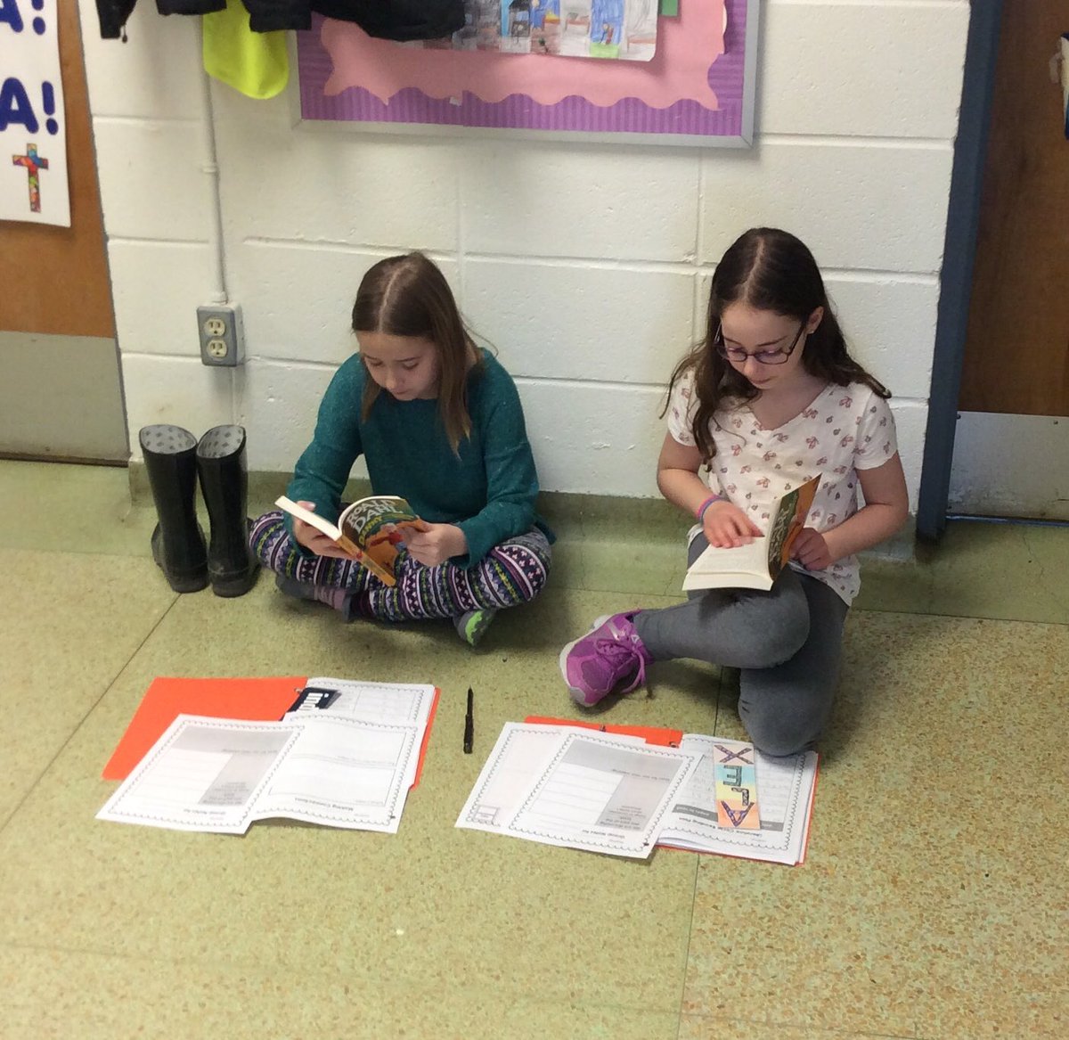 MissCPurcell's tweet photo. And they’re off into the world of Dahl! #literaturecircles https://t.co/Swjg020ci2