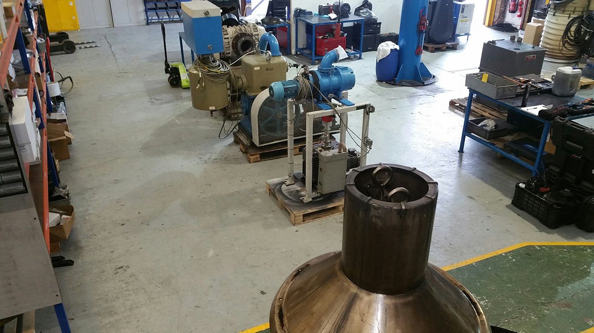 We've got a really busy workshop carrying out repairs and overhauls to a number of vacuum pumps
