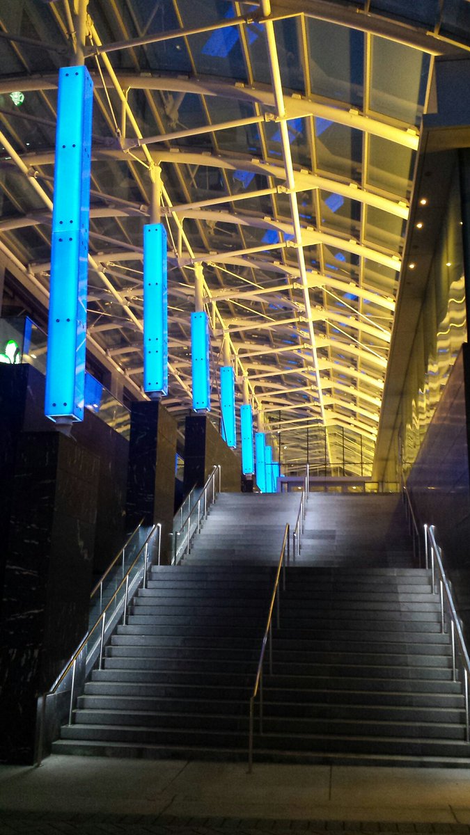 MeridianDC's tweet photo. Showing our support for the #LightItUpBlue campaign last week at our property, #BoroStation! @autismspeaks https://t.co/y3uOg7Gs5G