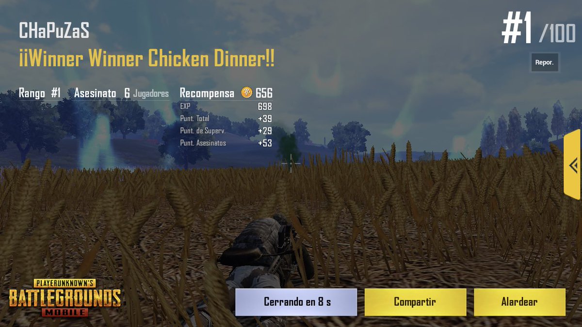 CHaPuZaS's tweet photo. Primer día que ceno pollo desde que llegué a rango Oro en el PUBG mobile. ¡Ya tocaba! #LikeARat #Spontiak! https://t.co/TUkgGAxamw