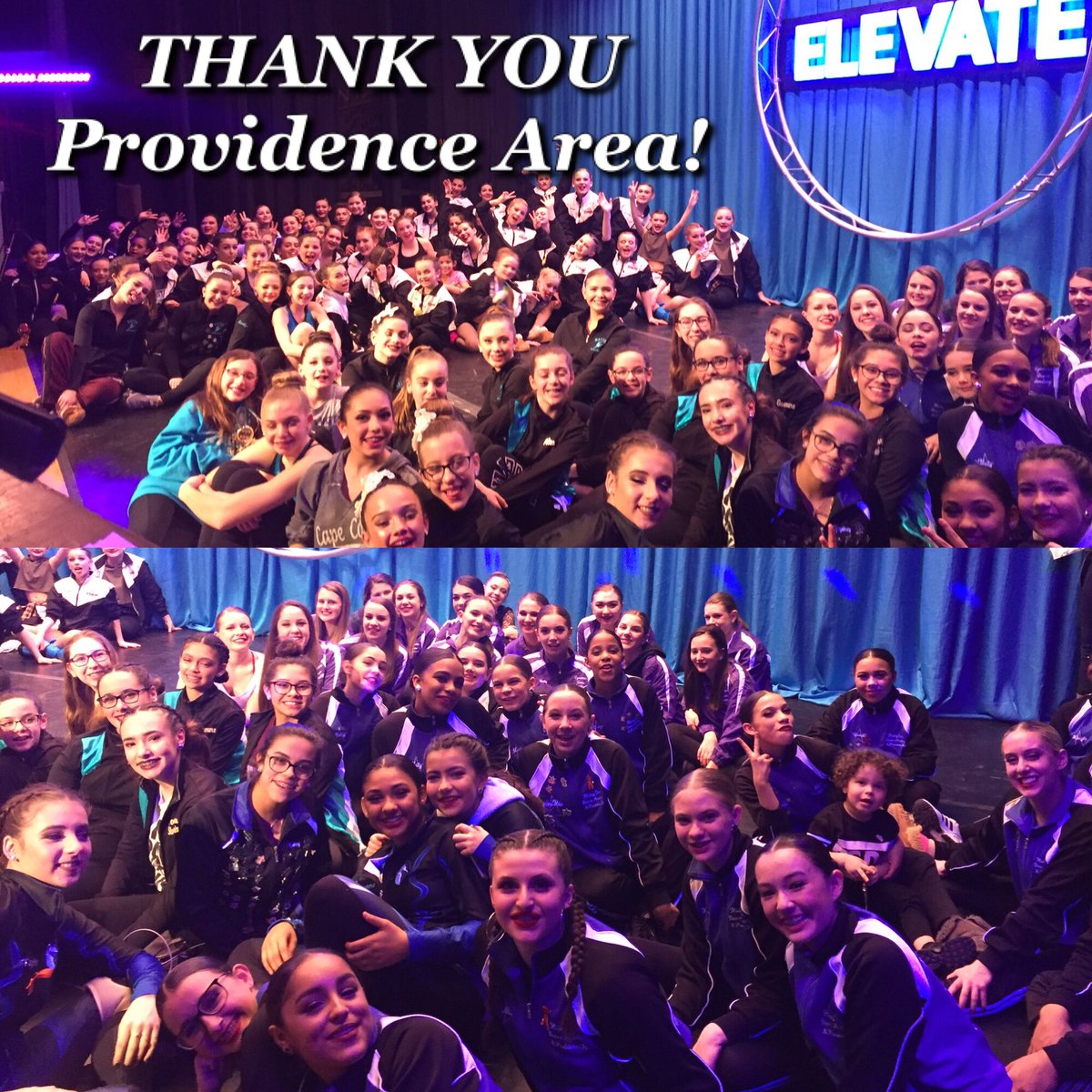 Dance2Elevate's tweet photo. Thank you for ELEVATING with us Providence Area!!! We canβt wait to see you in 2019 πππ» #elevatedancecomp #CreateInspireElevate https://t.co/zwLR5x7iYL