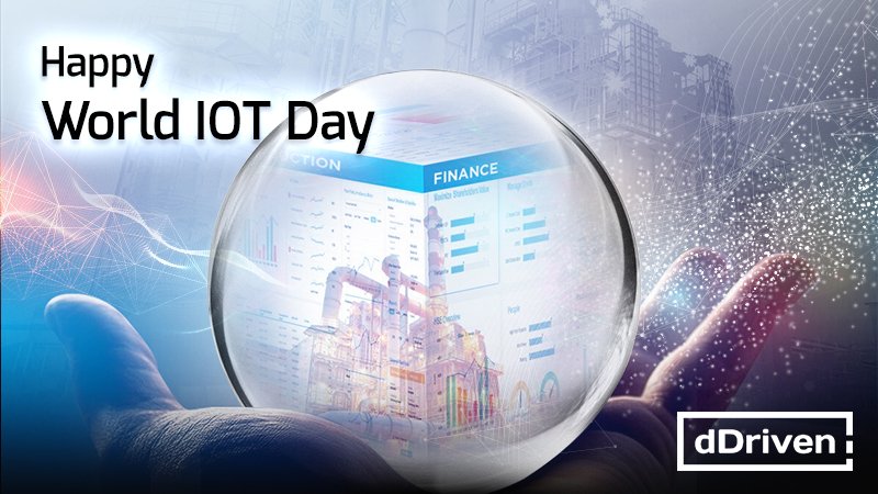 dDriven_UNLSH's tweet photo. We wish the entire IoT community a Happy World IoT day! #worldIoTday #dDriven
#IoT #SmartManufacturing #InternationalIoTDay #IoTDay #IIoT #OperationsDigitalization #DigitalTransformation #Digitalization #OperationsIntelligence #DigitalTwins https://t.co/pLUfhM0ore