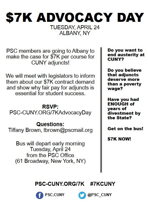 CUNY Students / Adjuncts for 7K and Free Tuition tweet media