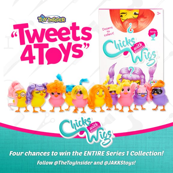 TheToyInsider's tweet photo. RT &amp; follow @JAKKStoys to enter to #win series one of #ChicksWithWigs! #tweets4toys #giveaway https://t.co/1Xuqg97SBK