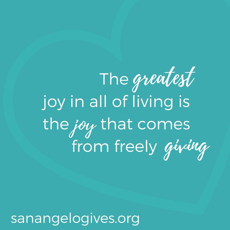 Join us on May 1st and support local causes in our community!  sanangelogives.org